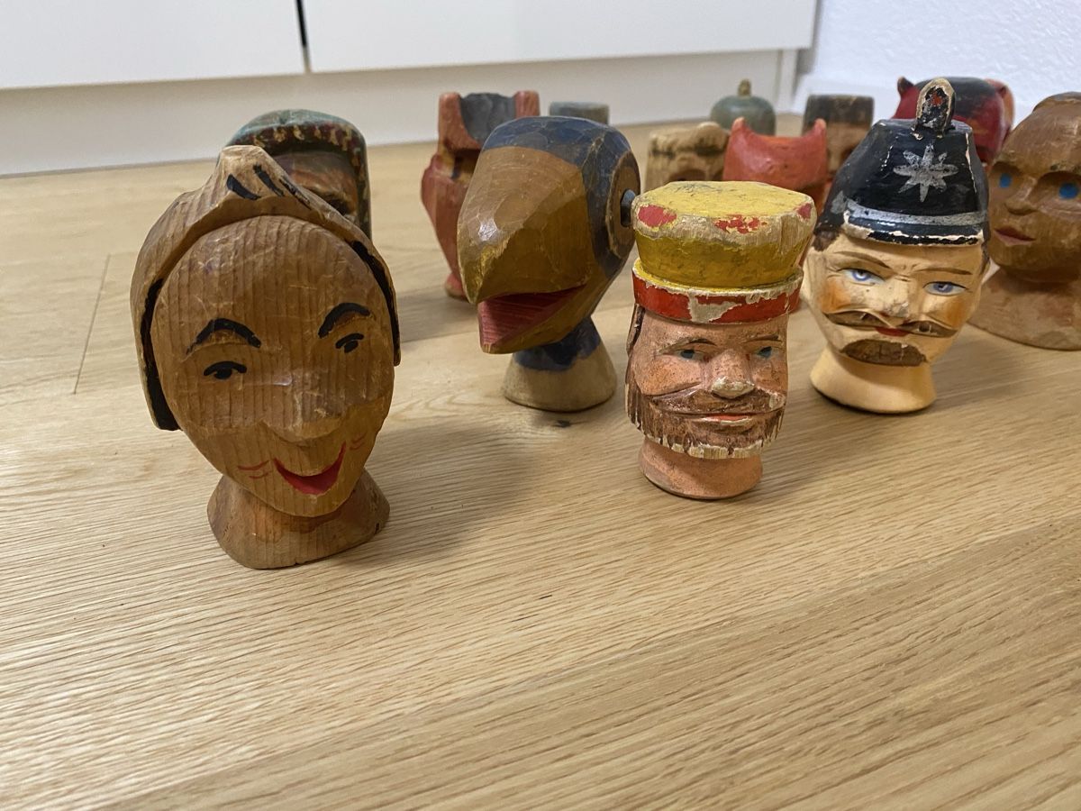 Spielzeuge: Kasperfiguren Holzköpfe  – Defekt aus Langendorf von Charly_111