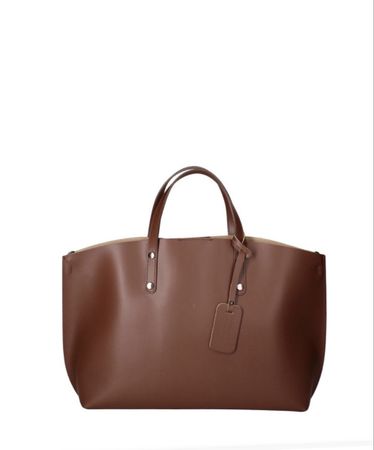Leather shopper bag