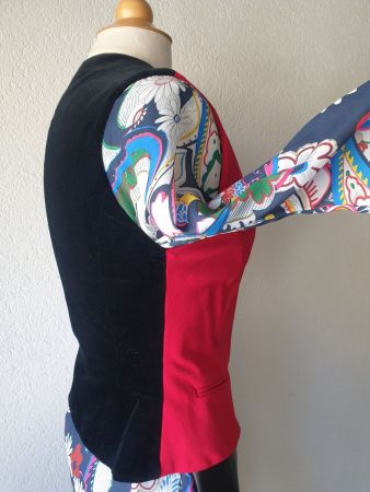 WESTE FUTURE OZBEK S ITALY SAMT GILET TOP zu bluse tunika