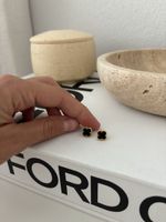 Mini Earrings in Gold and Black 