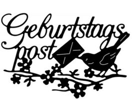 Stanzschablone Nr.120, Geburtstagspost (Sizzix geeignet)