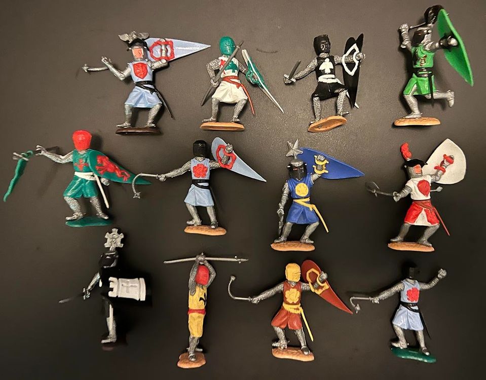 Lot Vintage Timpo Toys - 8 Personnages + Accessoires, Chevaliers Etc. - Occasion, Collection Jouets Anciens