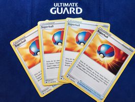 4x Pokemon TCG - Trainer Superball DE Playset