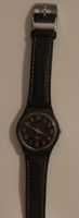 Swatch Watch Black Leather Strap Analog
