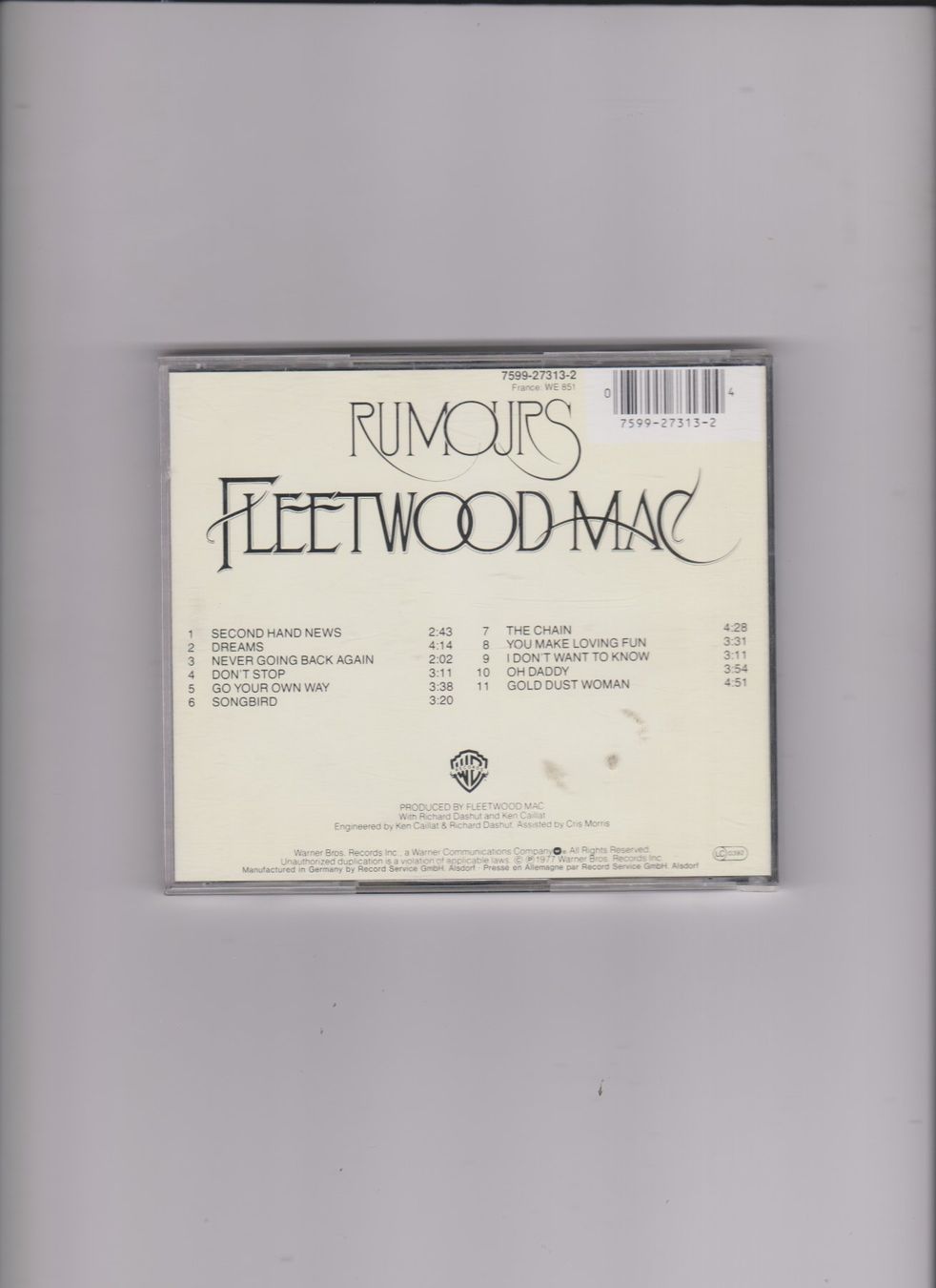 CDs: CD Fleetwood Mac Rumours – Gebraucht aus Bex von Canouille 1