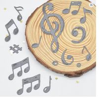 Neu Stanzschablonen- Set  Musiknoten / Notenschlüssel