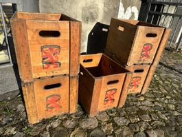 Löwenbräu Bierharasse Vintage Holzkiste