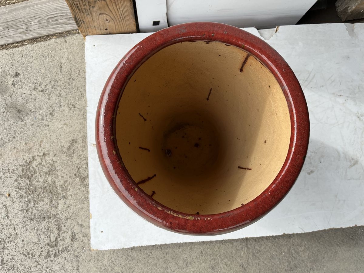 Tutte le decorazioni: Garten-Vase//Topf Keramik, rot – Nuovo (secondo la descrizione) da Wetzikon ZH venduto da seli03 4