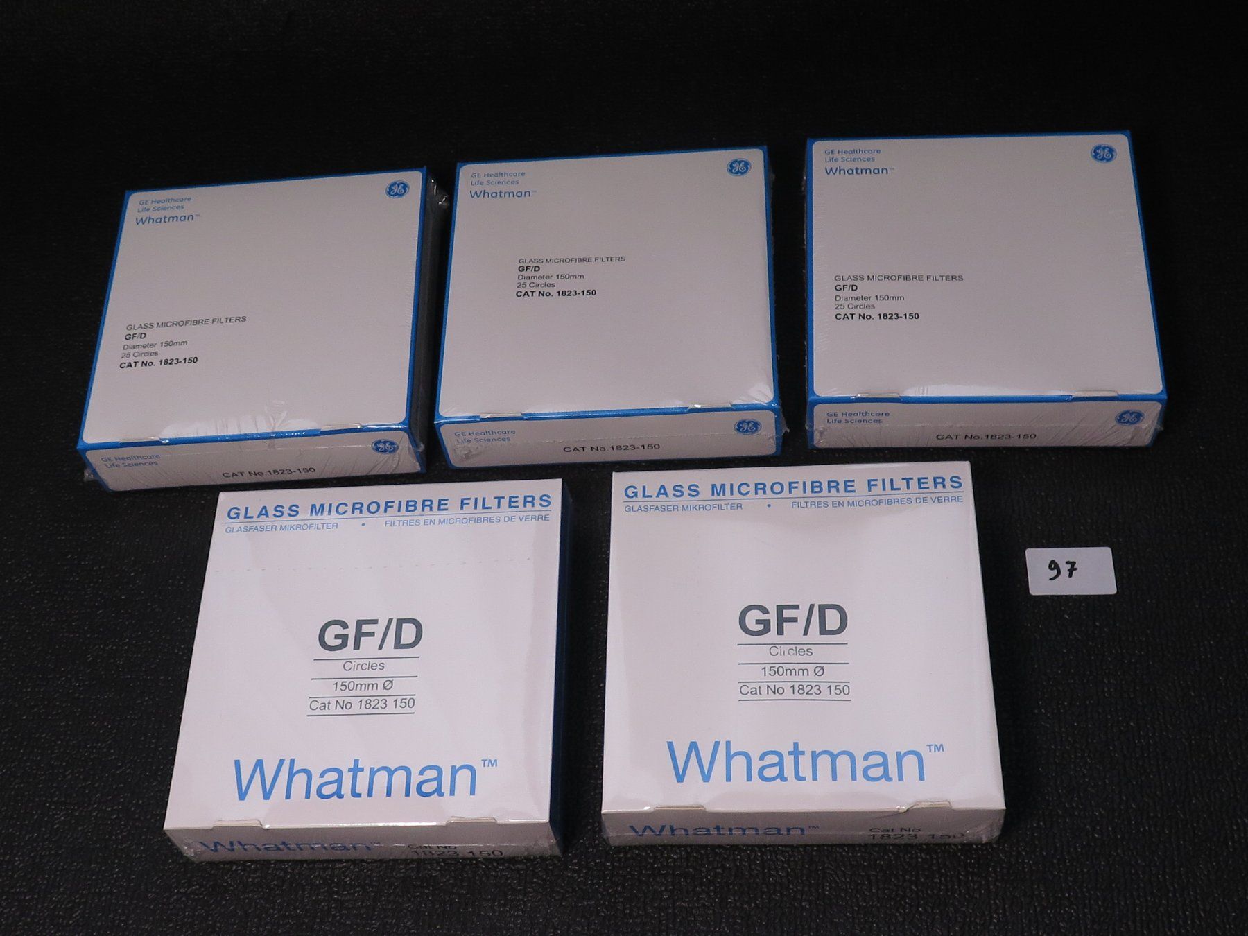 Altri elettrodomestici e apparecchi d’epoca: 5x Whatman Glasfaserfilter GF/D 150mm NEU OVP – Nuovo e nell'imballaggio originale da Basel venduto da Deko1