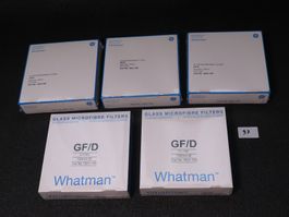 5x Whatman Glasfaserfilter GF/D 150mm NEU OVP