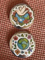 Frieden Brosche / Peace Button 2er Set
