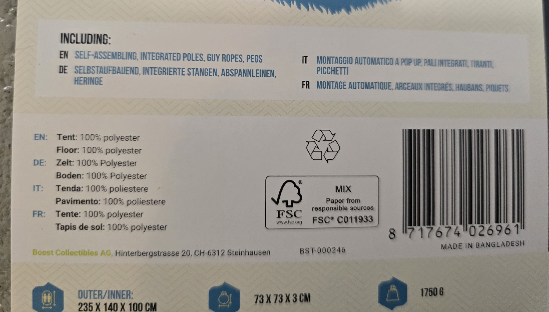 Zelte: Wurfzelt von Rewind – Neu und originalverpackt aus Geroldswil von Churla 4