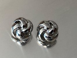 Boucles d’oreilles en métal argenté