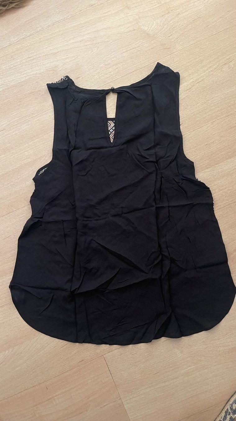 C&A Top: Damen Top gemustert schwarz Grösse L – Usato da Wetzikon ZH venduto da Schrungus 1