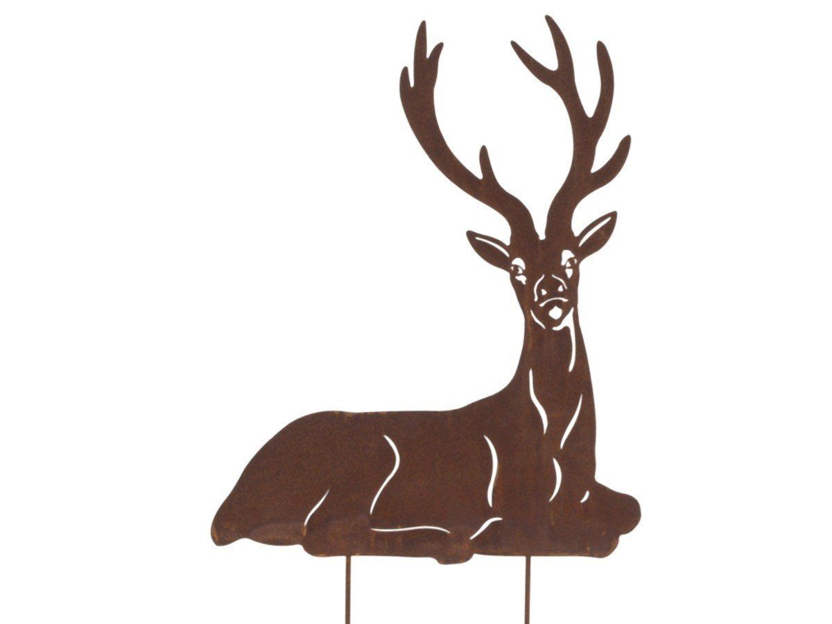 Tutte le decorazioni: Hirsch liegend Rost 61cm – Nuovo e nell'imballaggio originale da Matzendorf venduto da Gartendeko-Shop 1