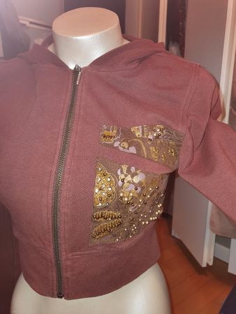 nabiran, hoodie Zip-Up, Lady Style, Bauchfrei, sweetshirt