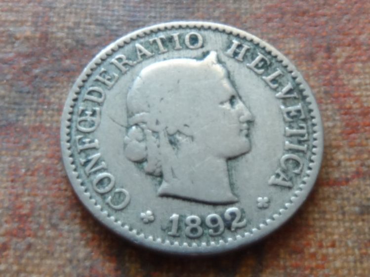 Tutti le monete: 5 Rp. 1892 – Usato da Romanel-sur-Lausanne venduto da Swift13