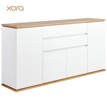 Sideboard Xora weiss Holzoptik mit Schubladen neu