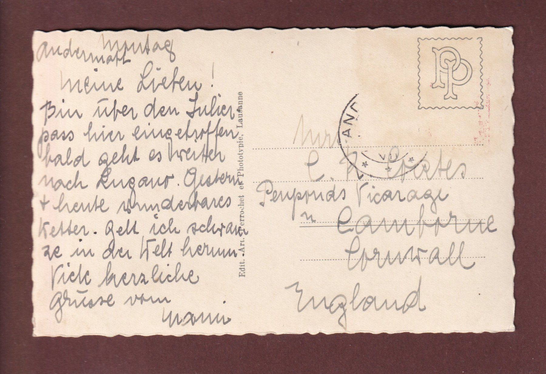 Cartoline postali: TOMASEE - Rheinquelle - Oberalp-Pass – Usato da Pully venduto da nicecards-shop 1