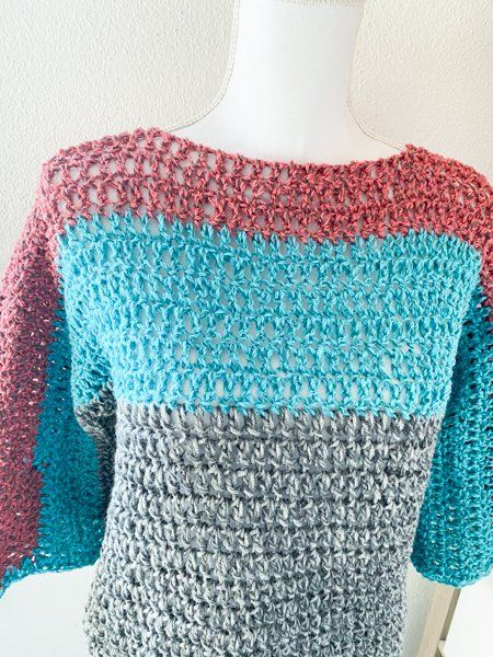 Maglioni & Felpe: Gehäkelte oversize Pullover Pulli melange mix – Nuovo (secondo la descrizione) da Carabbia venduto da katiamandelli 4