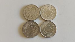 4x 5 Franken 1965, Silbermünzen Schweiz, (2WA-8)
