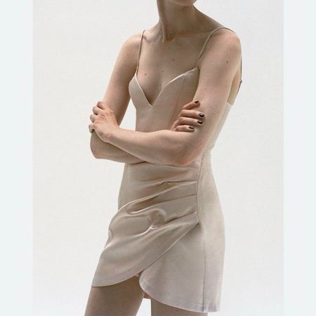 Zara, Rosa Minikleid aus Satin Grösse S