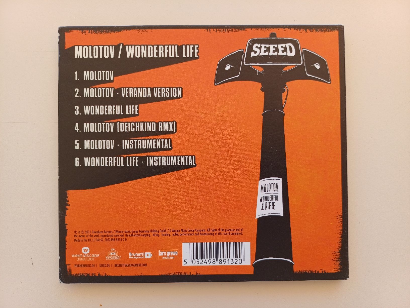 CD: Seeed "Molotov/Wonderful Life" CD digipack  – Usato da Begnins venduto da Drastic-Sound 1