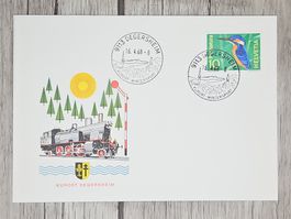 CL09 Enveloppe + Timbre Suisse 1968