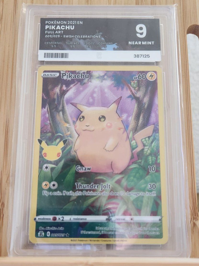 Pokémon Carte collezionabili: Pikachu Celebrations n°005 - Pure Grading 9 – Nuovo e nell'imballaggio originale da Moutier venduto da tom_9zxw