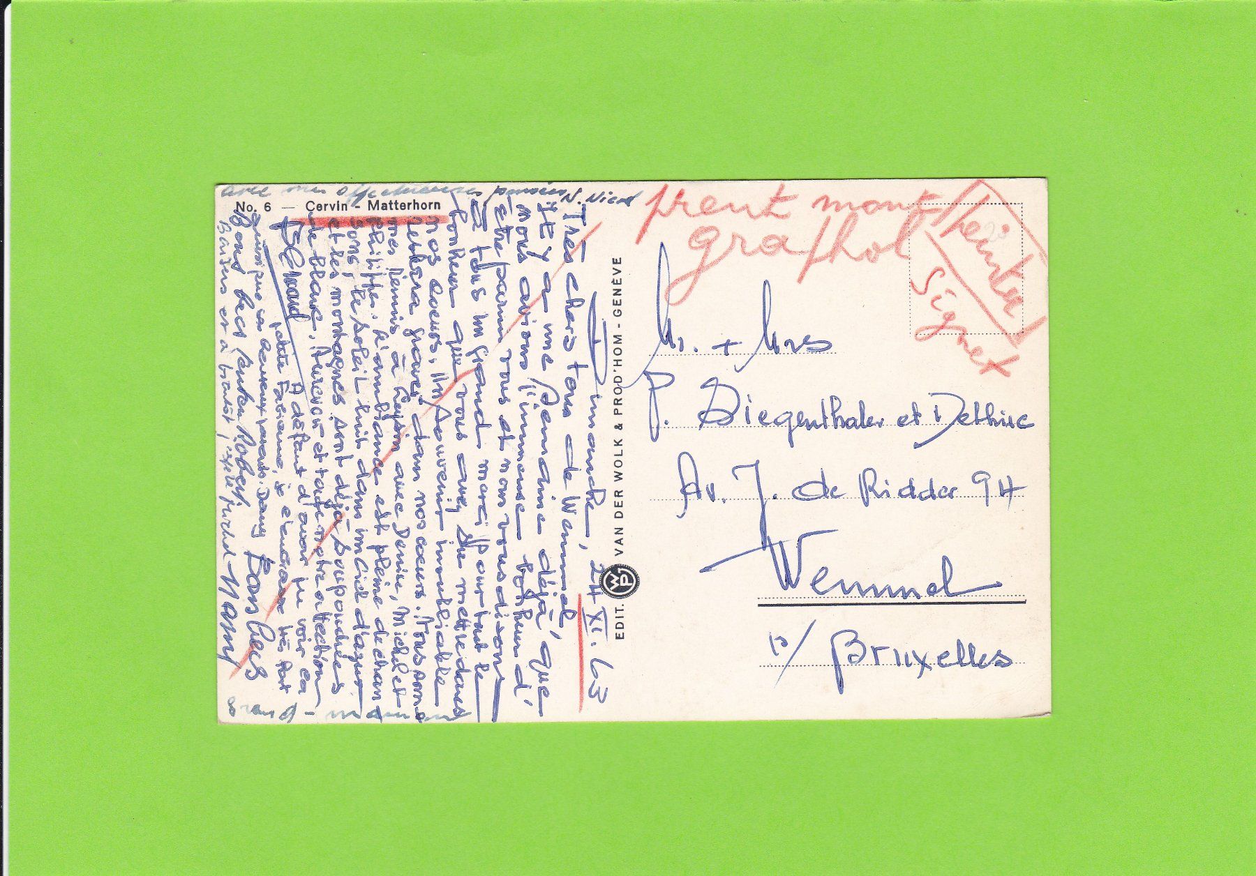 Cartoline postali: Matterhorn – Usato da St. Peterzell venduto da neckertal 1