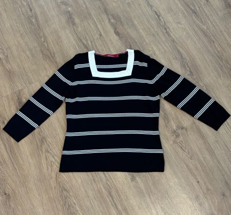 gestreifter Pullover elegant - Bianca - Gr. M/40