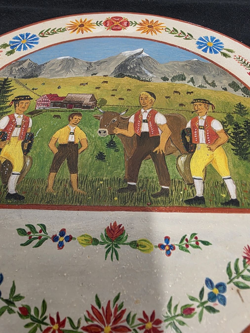 Dipinti: Bauernmalerei Teller Wandteller Schweiz Handbemalt – Usato da Wolfertswil venduto da Antiko 5