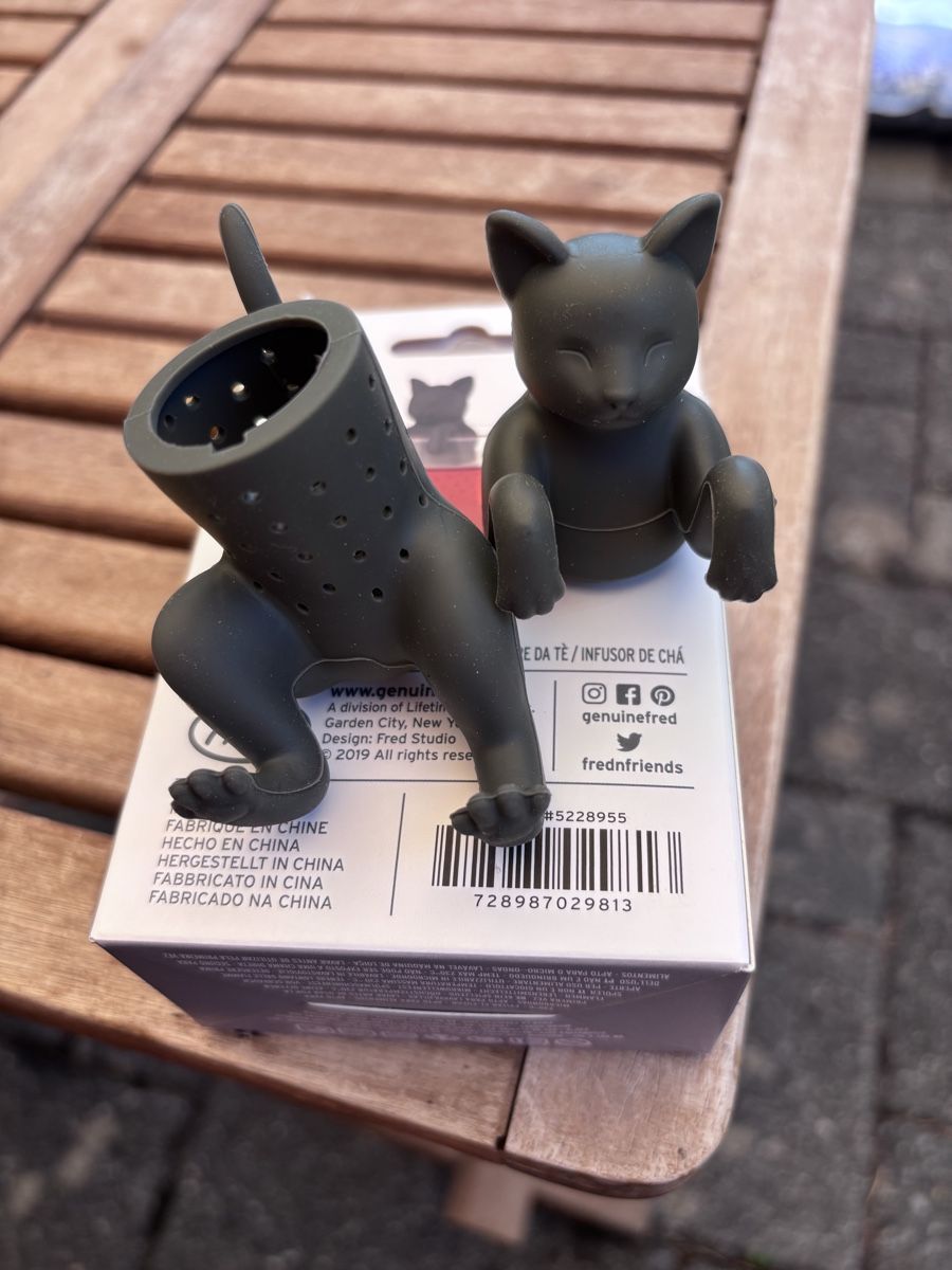 Elettrodomestici da cucina: Tee-Ei schwarze Katze Fred Friends Purr Tea – Nuovo e nell'imballaggio originale da Vielbringen Worb venduto da bfa_y725 3