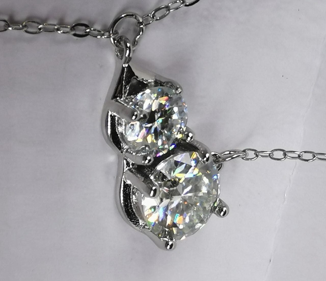 Catenine: Collier argent diamants de moissanite de 1,5 ct certifiés – Nuovo e nell'imballaggio originale da Reconvilier venduto da Tsma67 1