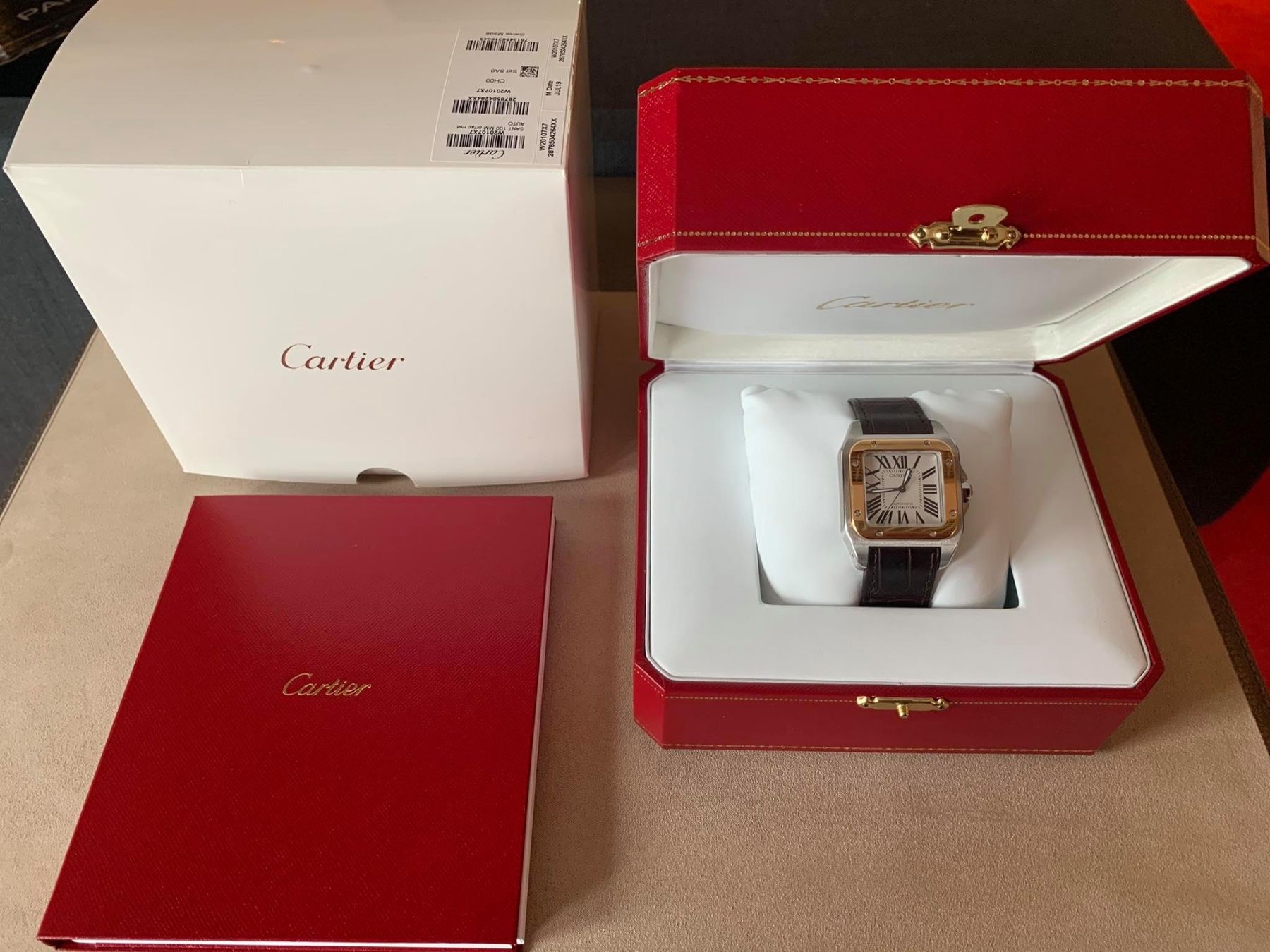 Cartier Uhren: Cartier Santos 100 Stahl/Gold – Neu und originalverpackt aus Triesen von hor_6kx9 4
