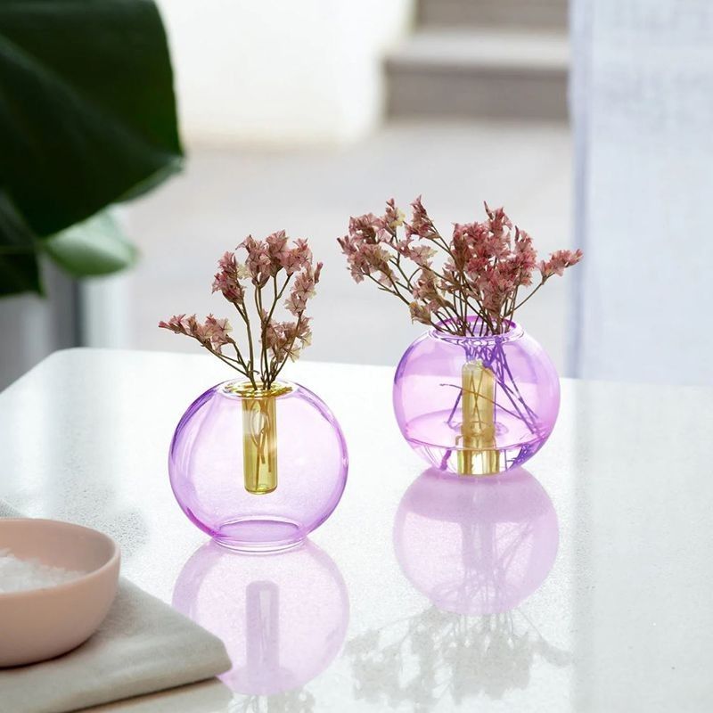Vasen & Gefässe: 1 piece Mini Bubble Vase Lila/Orange Borosilicate Glass – Neu (gemäss Beschreibung) aus Zürich von sha_vw65