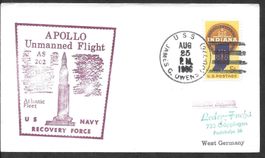 USA Sonderbrief Apollo 3 Bergungsschiff USS James 25.8.1966