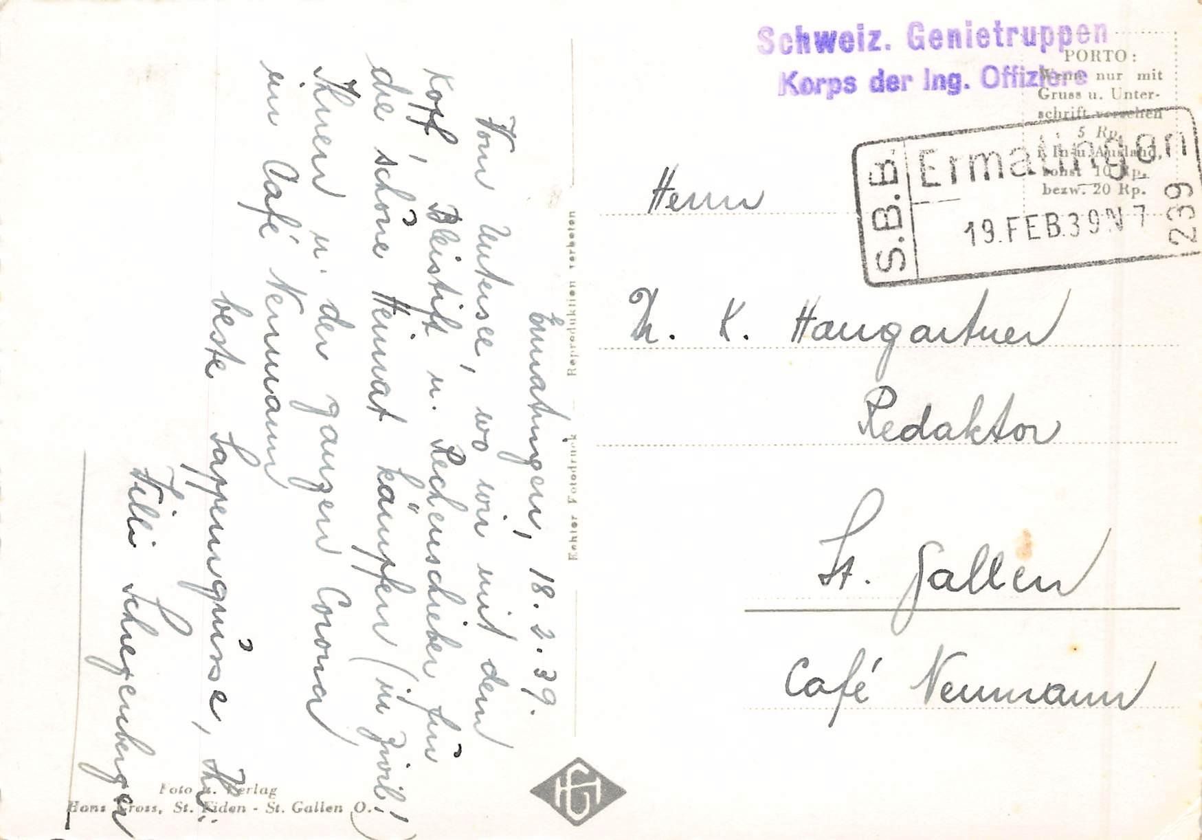 Cartoline postali: Ermatingen Fischer bei der  Netzkontrolle – Usato da Bichelsee venduto da Gloeckner 1