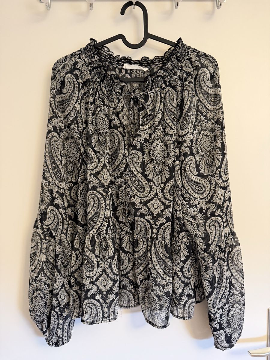 Mango Camicette: MNG Bluse mit Paisleymuster, Gr. L – Usato da Langnau am Albis venduto da Schneeflocke92