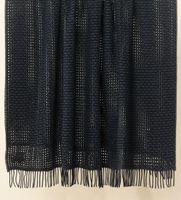 Plaid Basket Weave Alpaga & Laine 200×130 cm – Neuf - Noir