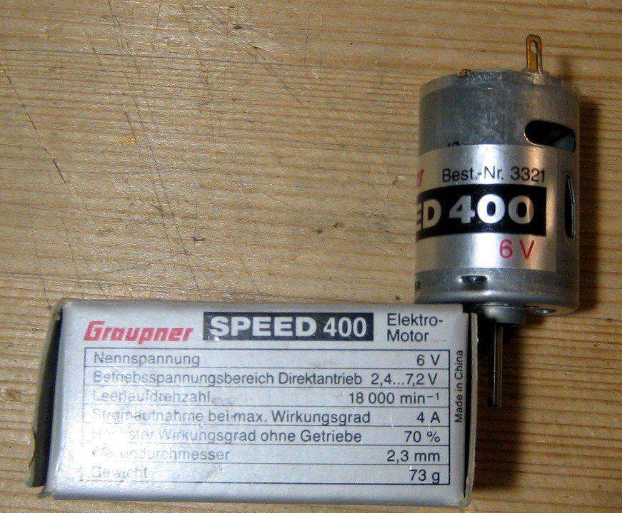 Graupner Modellismo RC: Graupner SPEED 400 6,0V elektro brushed motor – Nuovo e nell'imballaggio originale da Genève venduto da Hucotra 1