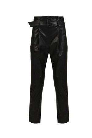 Damen Hose Kunstleder Grösse38/40  Bundfalten/Guertel NEU