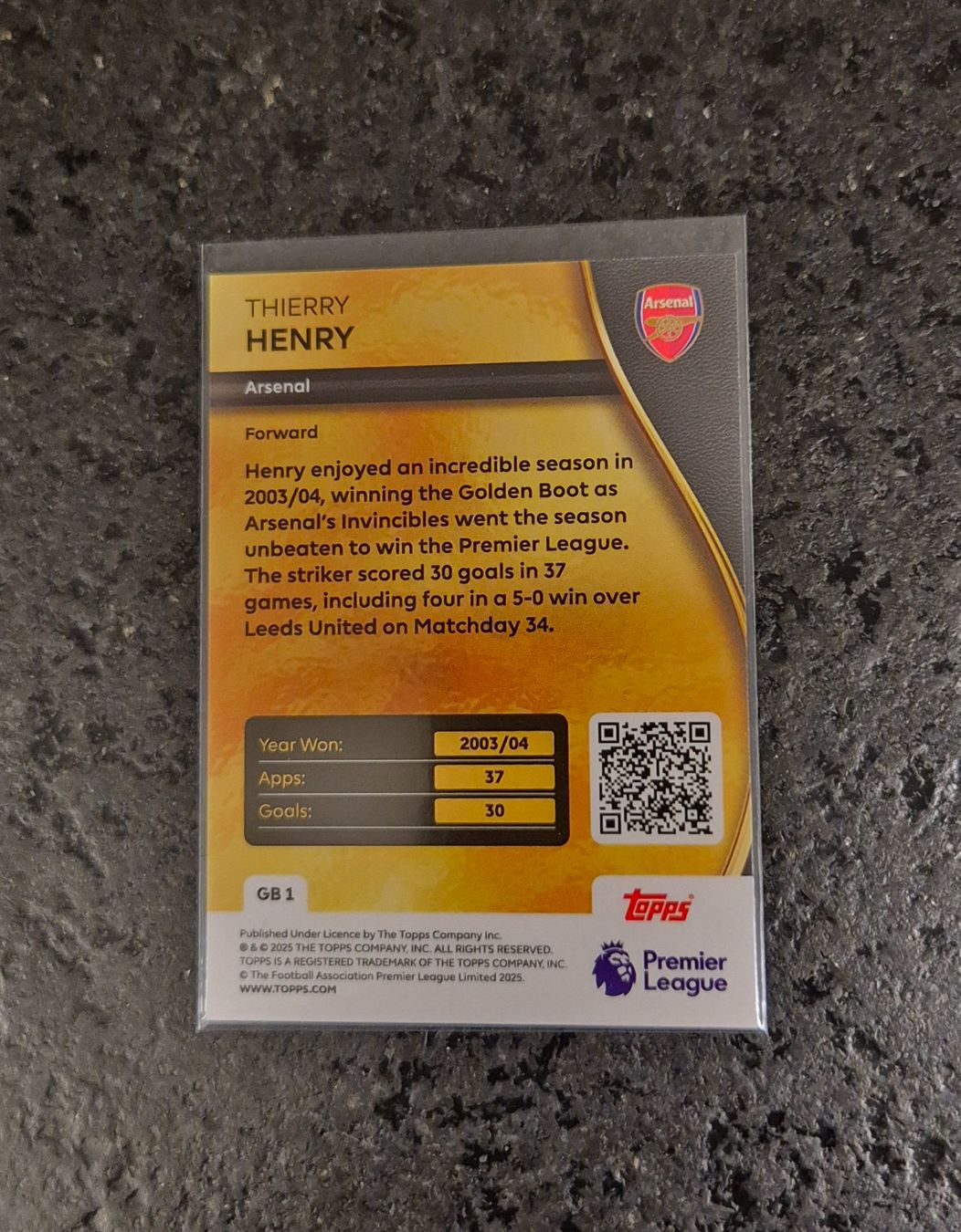 Topps Carte collezionabili: Thierry Henry - Arsenal - Topps – Nuovo (secondo la descrizione) da Burg AG venduto da Danoe 1