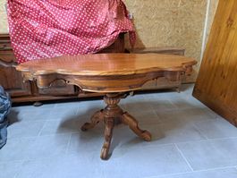 Table d'appoint vintage en bois massif