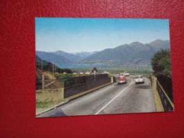 Monte Ceneri Kantonsstrasse alte Autos Tessin