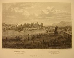 RAPPERSWIL, STAHLSTICH UM 1870