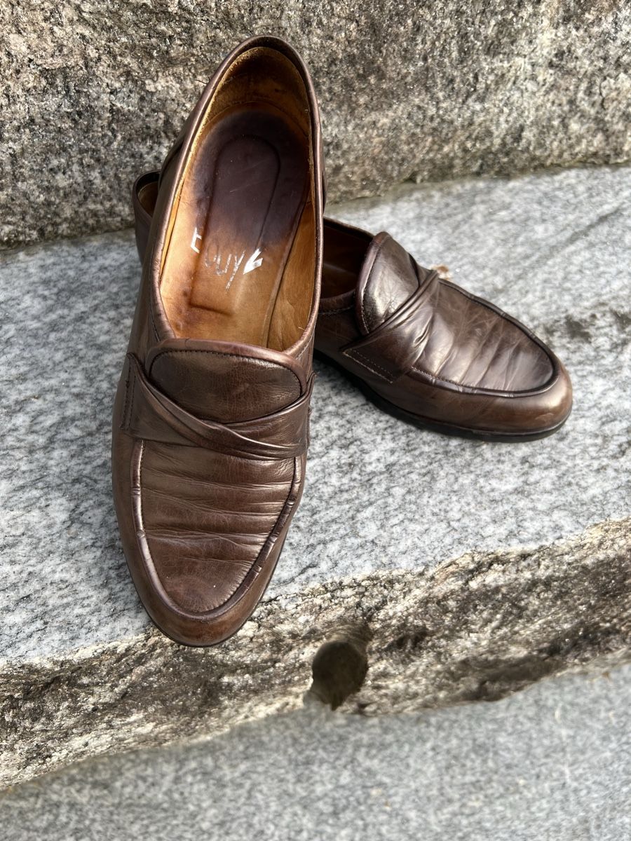 Scarpe da donna: Brauner Damen Loafer/ Halbschuhe  – Usato da Betschwanden venduto da Dognose 1