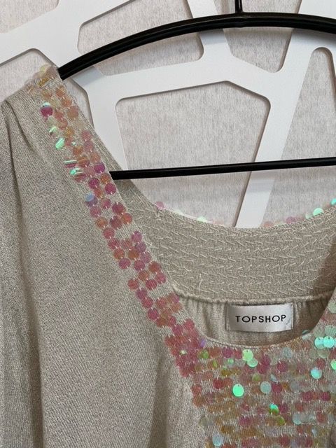 Topshop Tops: Joli haut 'Topshop' argenté, S – Gebraucht aus Grund b. Gstaad von PlageNeige 4