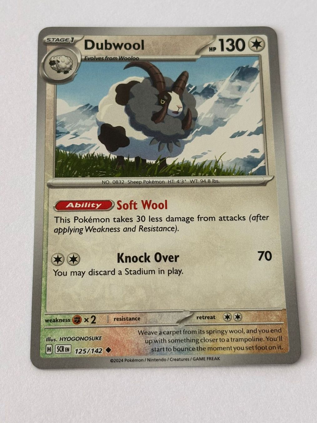 Pokémon Sammelbilder & Trading cards: Pokemon-Karte Dubwool 125/142 – Gebraucht aus Herisau von Seyashop1