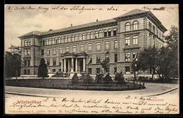 AK Winterthur, Fassade vom Technicum mit Säulenportal